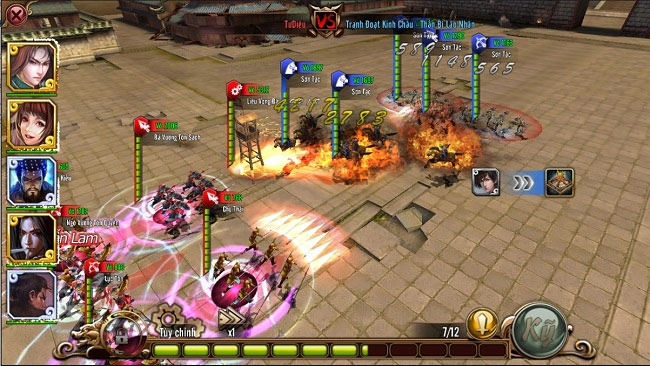 Giao diện chơi game Chân Tam Quốc