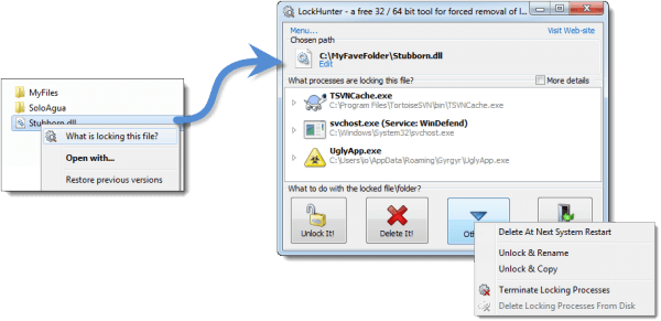 Giao diện LockHunter