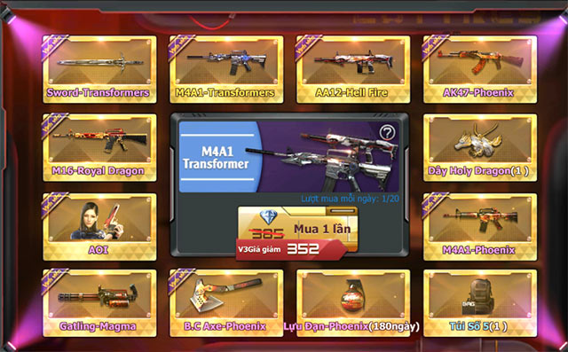 Vòng quay M4A1-Transformers