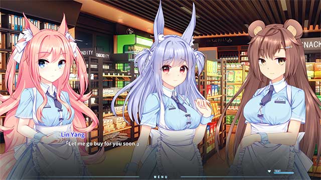 Fluffy Store là game mô phỏng quản lý cửa hàng tiện lợi cùng 3 cô gái dễ thương
