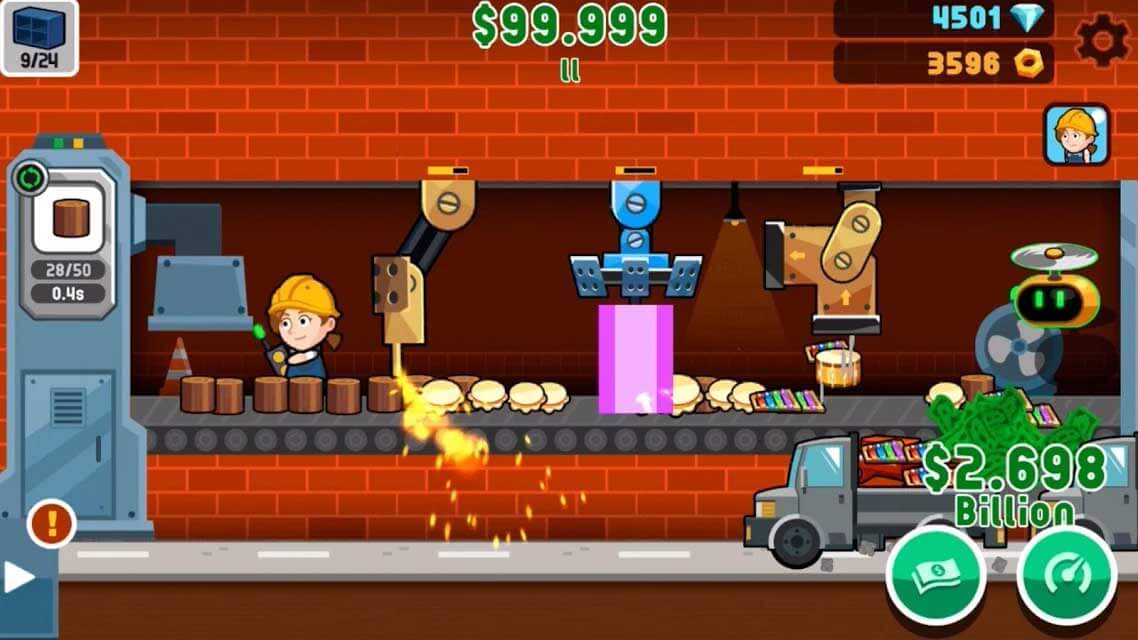 Factory Inc. cho Android mô phỏng quá trình phát triển nhà máy