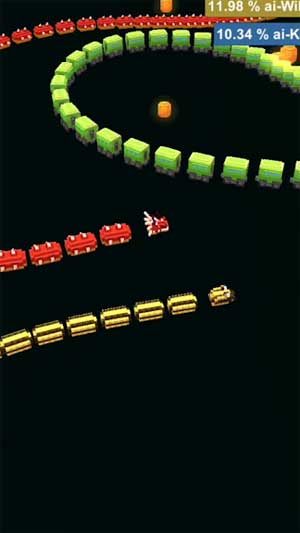 Tìm thời cơ để nhanh chóng ăn được những con rắn nhỏ hơn 