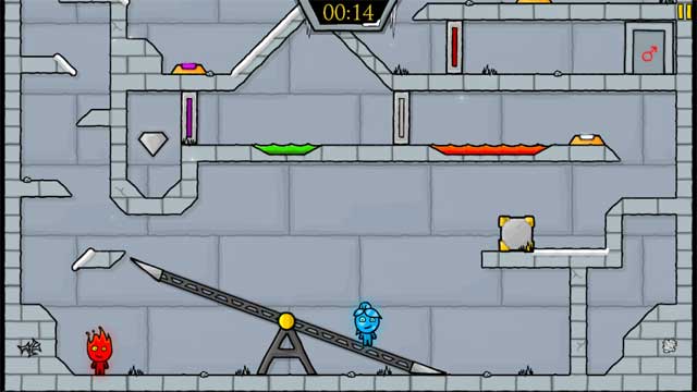 Khám phá đền Băng cùng 2 nhân vật chính trong Fireboy & Watergirl in The Ice Temple Android