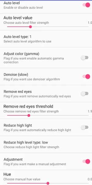 Mỗi chế độ chỉnh sửa đều có một bộ lọc sẵn