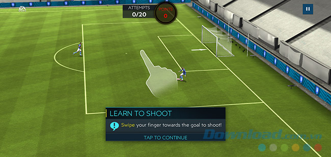 Hướng dẫn cách sút bóng khi chơi FIFA 2020 Mobile