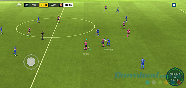 Một trận đấu với AI của FIFA 2020 Mobile