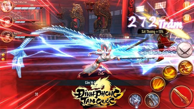 Giao diện game Đỉnh phong Tam Quốc