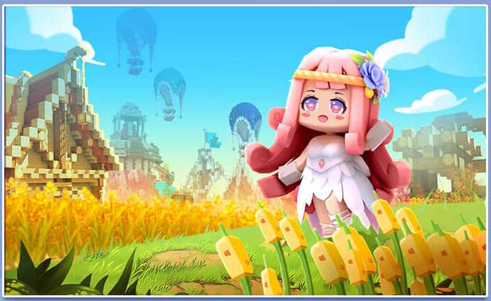 Dạo chơi trong đồng lúa mạch ở Mini World 0.37.5