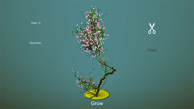 Chăm sóc cây bằng cách tỉa cành, bón phân... để sở hữu cây bonsai như ý trong Tree Bonsai