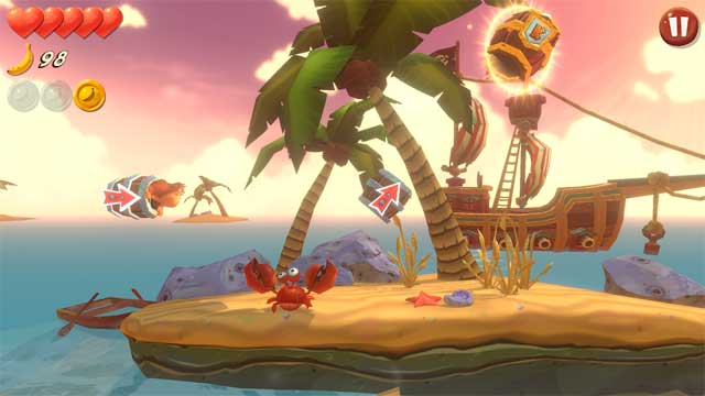 Banana Kong Blast for Android có nhiều môi trường chơi đa dạng và được thiết kế tuyệt đẹp
