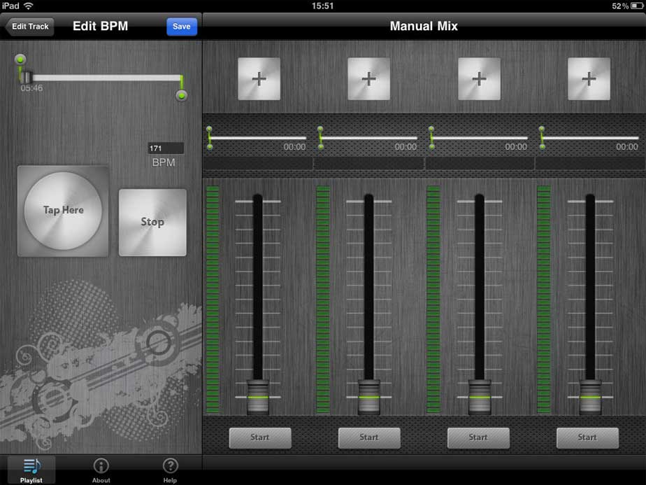 DJ Mixer HD cho iOS cung cấp nhiều tính năng phối nhạc chuyên nghiệp