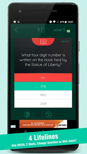Quizoid sẽ có 4 gợi ý và trợ giúp