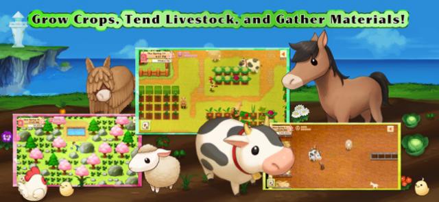 Trồng trọt,  chăn nuôi và thu thập vác vật liệu trong game nông trại thú vị này