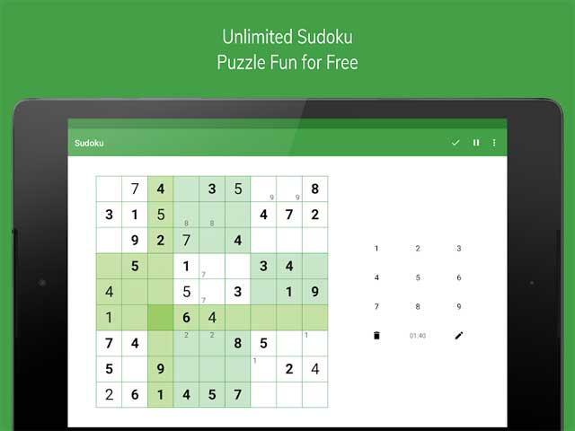 Game trí tuệ Sudoku Android cung cấp một bộ sưu tập câu đố miễn phí và không giới hạn