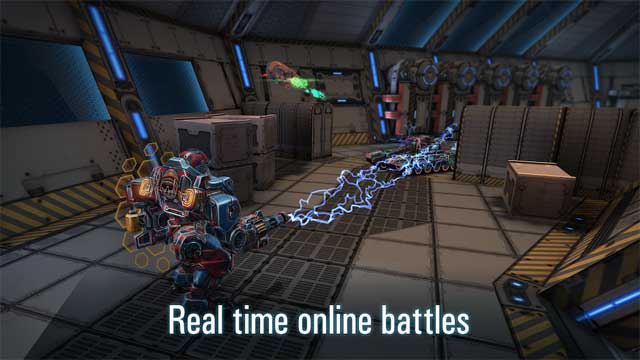 Lao vào các trận chiến PvP thời gian thực kịch tính trong Tanks VS Robots cho Android
