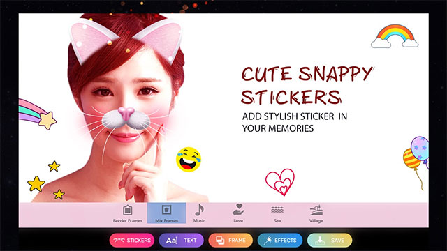 Sweet Camera là app chụp ảnh "tự sướng" cực xinh với filter, sticker cute