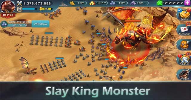 Sát cánh cùng rồng chiến của bạn và đánh bại mọi kẻ thù trong Dragon and Lords cho Android