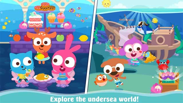 Rất nhiều hoạt động thú vị đang chờ đợi bé khám phá trong game Papo Town: Ocean Park