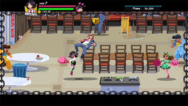 River City Girls PC sở hữu đồ họa pixel cổ điển, màu sắc trẻ trung