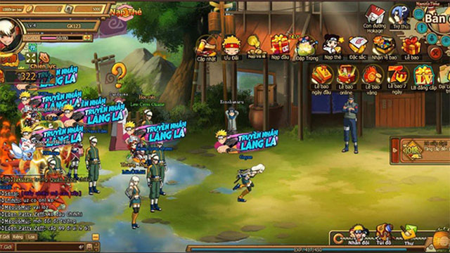 Trận hình được sắp xếp sẵn trong Naruto Truyền nhân Làng lá