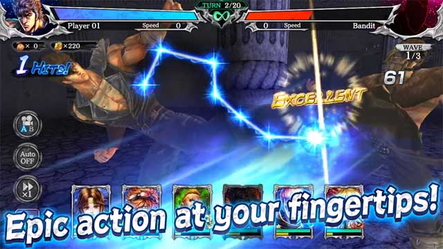 Tạo ra các combo kỹ năng tàn phá trong Fist of the North Star LEGENDS ReVIVE Android
