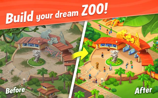 Phục hồi và xây dựng vườn thú mơ ước của riêng bạn trong game Wildscapes