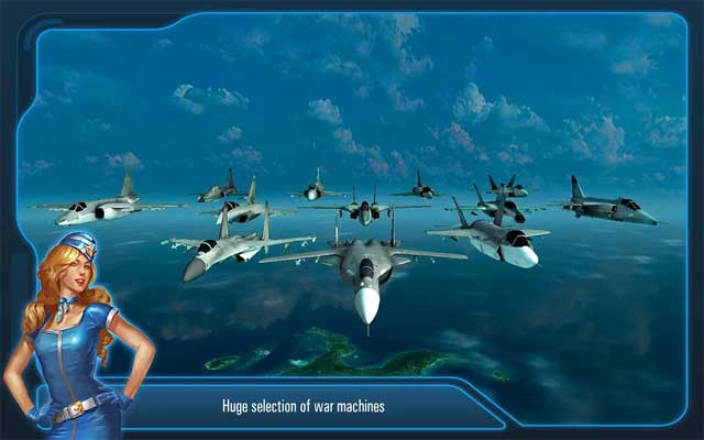 Rất nhiều cỗ máy chiến tranh đang chờ bạn lựa chọn trong Battle of Warplanes 