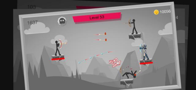 Bắn cung tiêu diệt các đối thủ trong game Mr Bow cho iOS