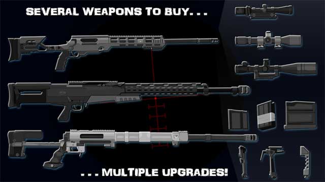 Stick Squad: Sniper Battlegrounds for Android có rất nhiều vũ khí tối tân