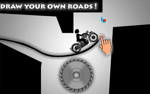 Thoải mái sáng tạo ra con đường của riêng bạn trong game Stickman Draw Racer