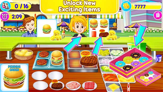 Tiến bộ trong game Food Truck để mở khóa thực đơn mới hấp dẫn hơn