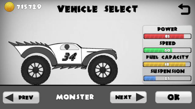 Chọn giữa rất nhiều chiếc xe trong game Stickman Racer Road Draw