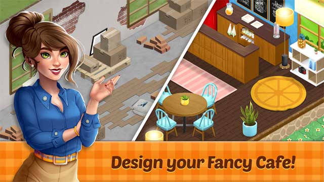 Trang trí và quản lý quán cà phê mơ ước của bạn trong game Fancy Cafe cho Android