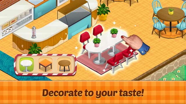 Trang trí quán cà phê trong Fancy Cafe for Android theo sở thích của bạn