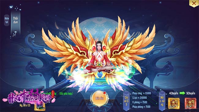 Hệ thống Cánh và Thời Trang cực đẹp trong Hoa Thiên Kiếp