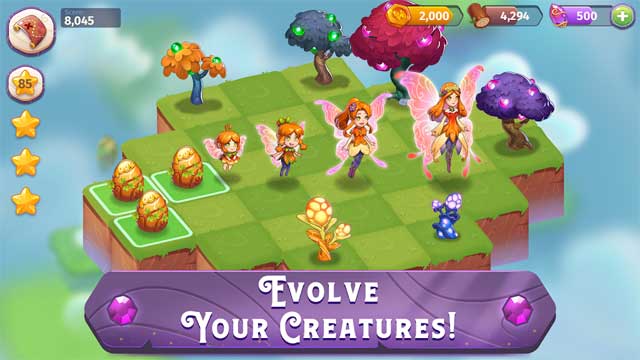 Hợp nhất trứng để tạo ra những sinh vật quyền năng trong game Merge Magic Android