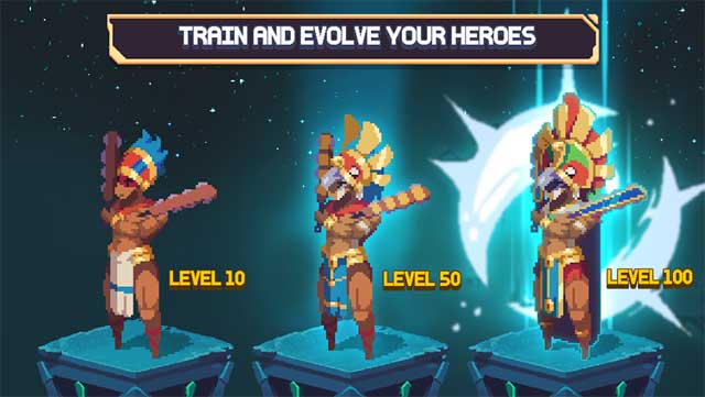 Huấn luyện, nâng cấp và tiến hóa anh hùng để tạo ra một đội quân hùng mạnh
