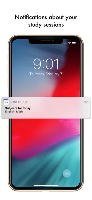 Easy Study gửi thông báo nhắc bạn học tập