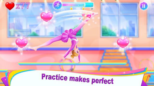 Thực hiện các động tác hoàn hảo để giành chiến thắng trong Gymnastics Queen