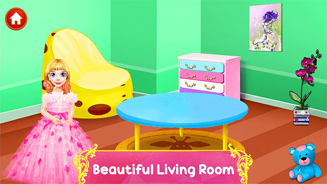 Phòng khách chính là điểm nhấn cho ngôi nhà búp bê trong Doll House Design
