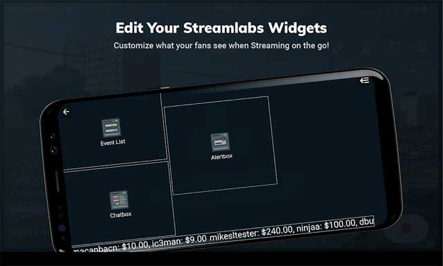 Tùy chỉnh các stream của bạn bằng cách sử dụng các widget, bộ lọc và hiệu ứng camera