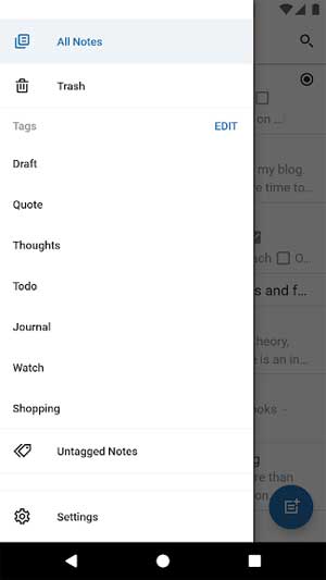 Simplenote app có giao diện đơn giản, trực quan