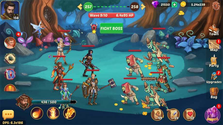 Trải nghiệm hàng loạt cuộc chiến đấu boss gay cấn trong Firestone Idle RPG