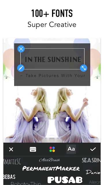 Photo Collage Maker cho Android có nhiều kiểu font đẹp