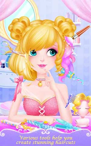 Game có rất nhiều dụng cụ làm tóc để sử dụng