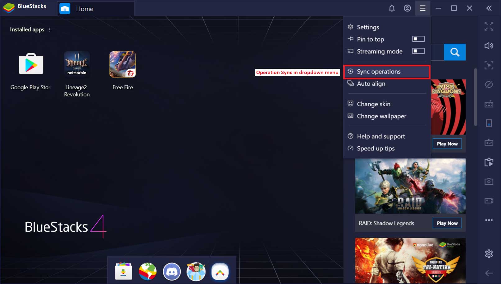 BlueStacks 4.140 bổ sung tính năng đồng bộ hoạt động
