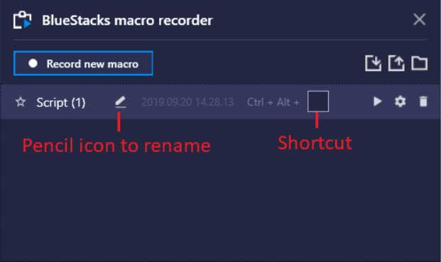 Icon bút chì để đổi tên Script