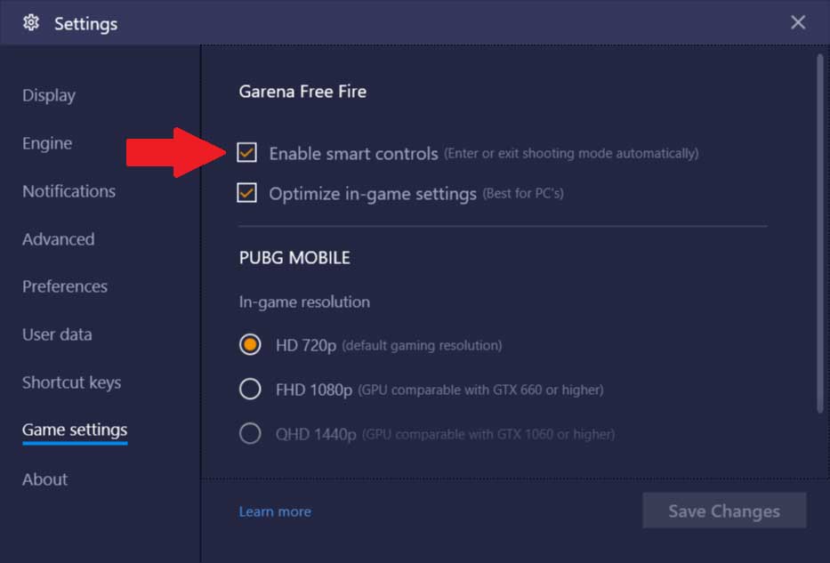 BlueStacks hỗ trợ chế độ điều khiển thông minh