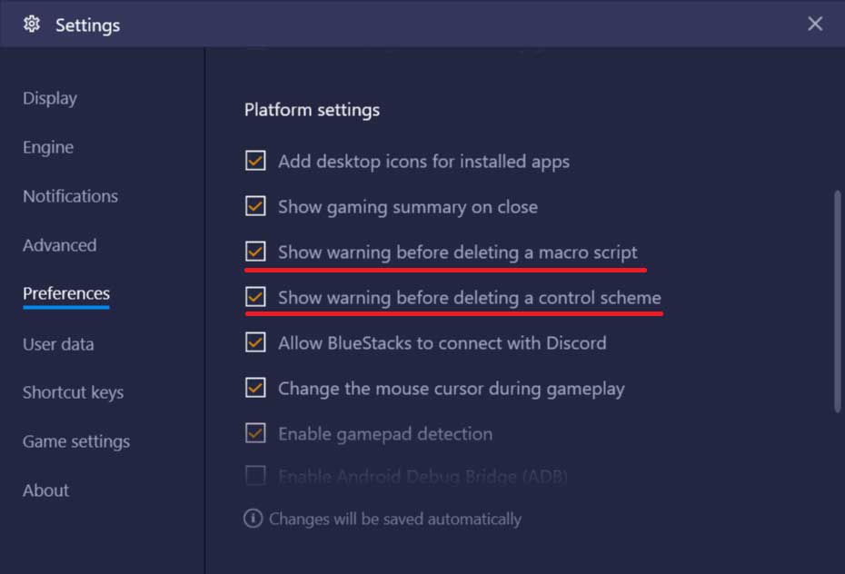 Tích vào nút hiện cảnh báo trước khi xóa một bảng điều khiển