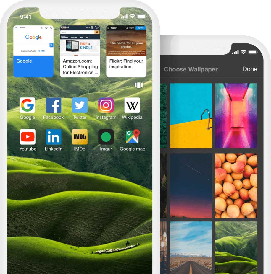 Giao diện Puffin Browser Lite cho iOS